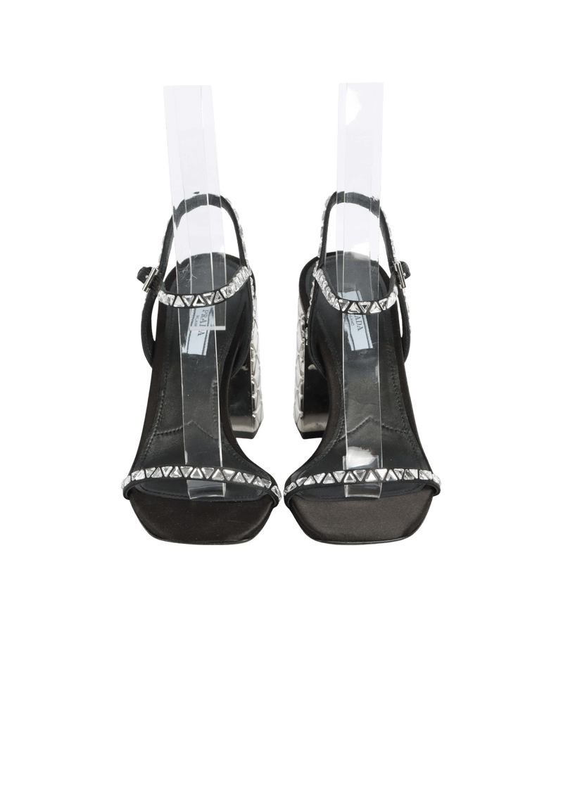 CRYSTAL-EMBELLISHED SANDALS 36.5