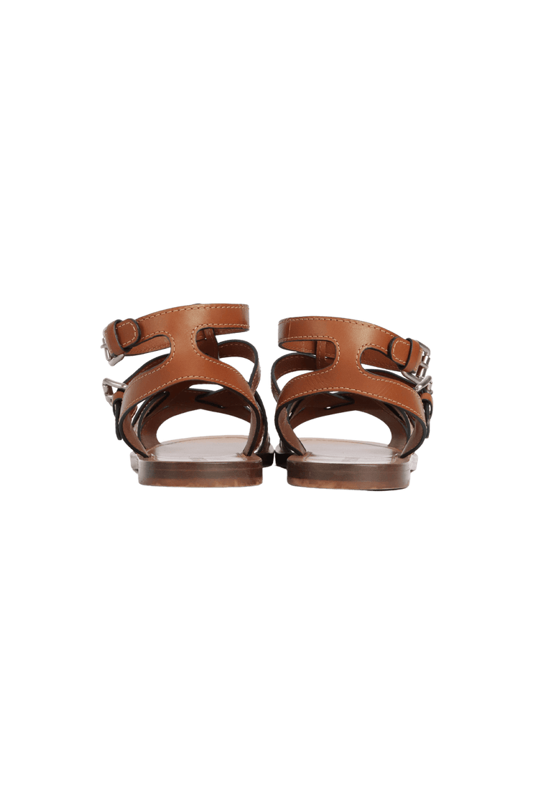 LEATHER GLADIATOR SANDALS 39.5