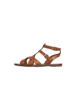 LEATHER GLADIATOR SANDALS 39.5