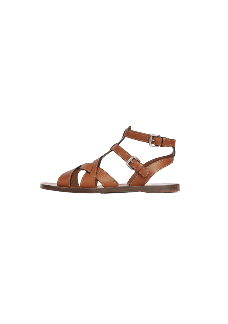 LEATHER GLADIATOR SANDALS 39.5