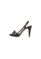 PATENT LEATHER BOW SANDALS 36.5