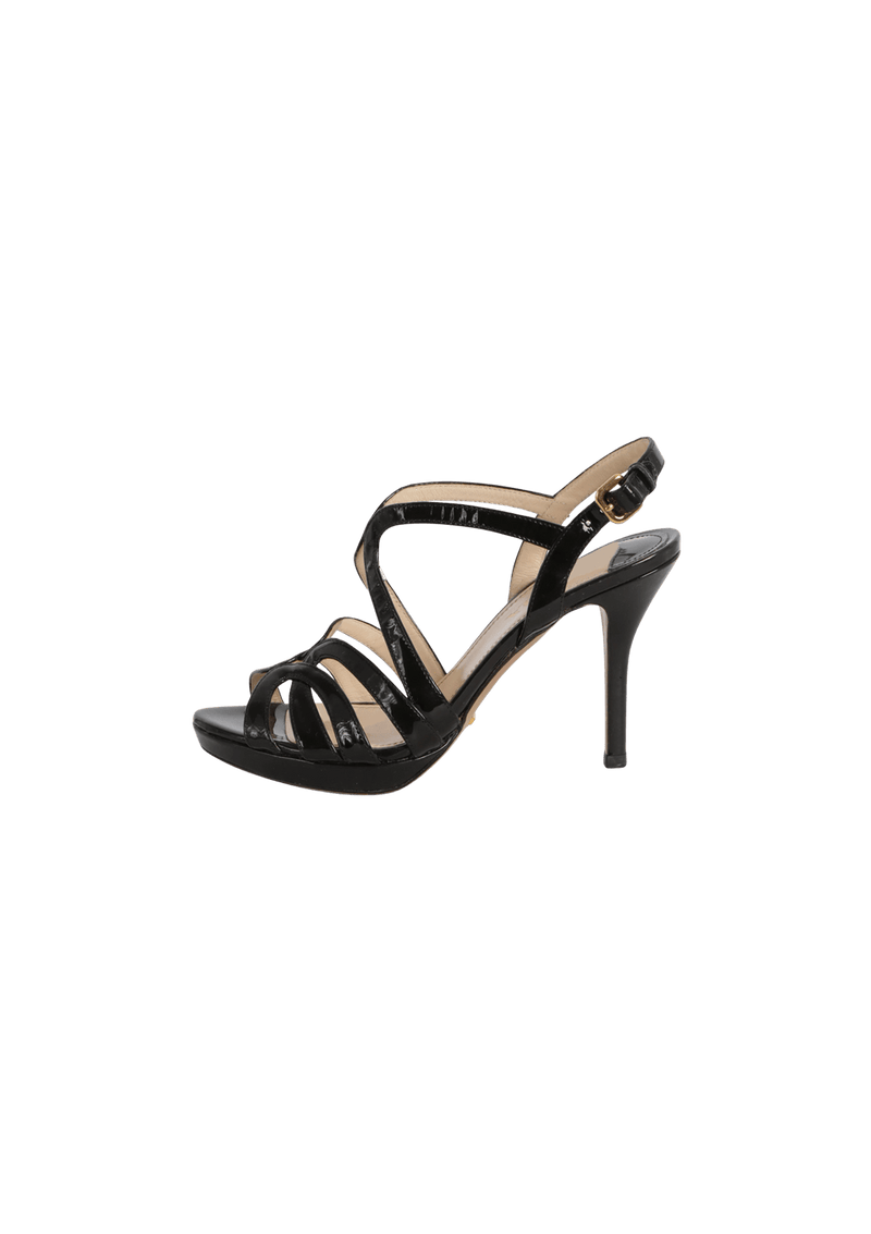 PATENT LEATHER SANDALS 35