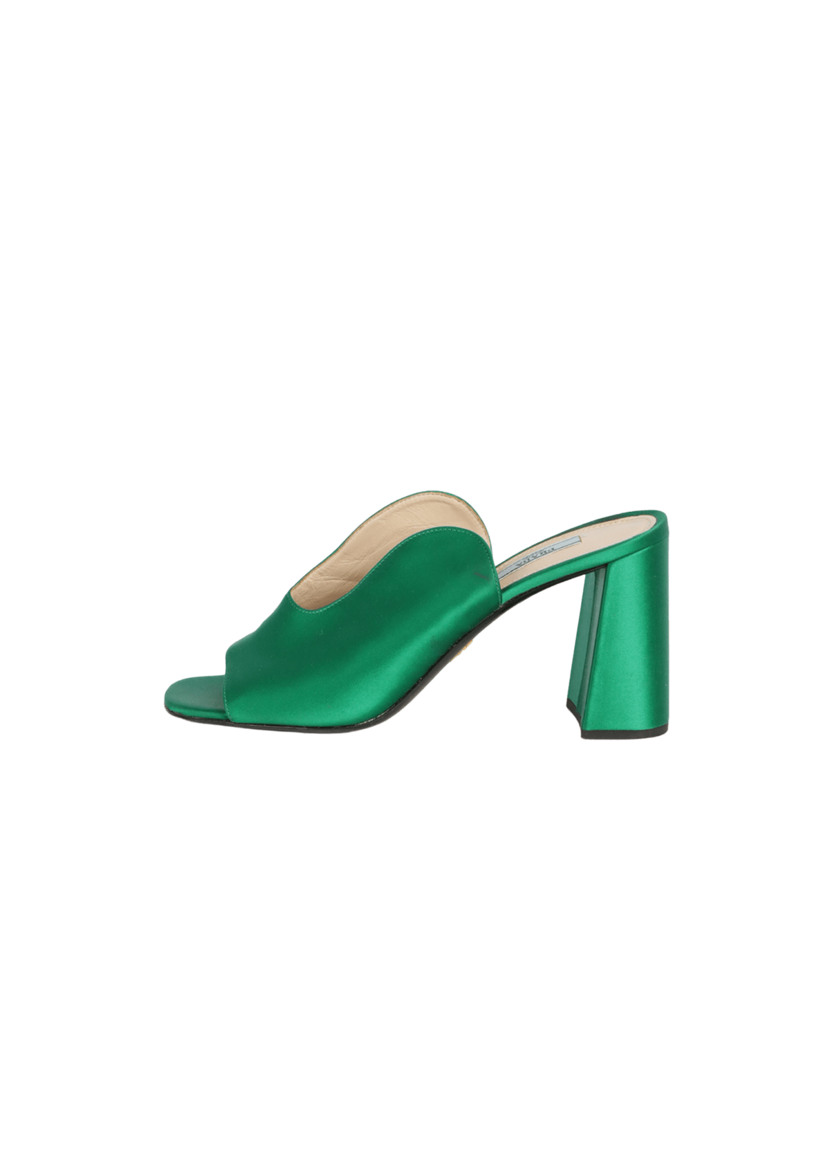 SANDÁLIA PRADA SATIN MULES VERDE 39 ORIGINAL – Gringa