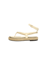 CHAIN CC THONG ESPADRILLE SANDALS 36