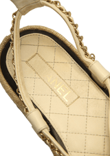 CHAIN CC THONG ESPADRILLE SANDALS 36