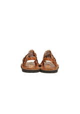 LEATHER BRAIDED SANDALS 37