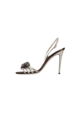 CRYSTAL SLINGBACK SANDALS 39.5