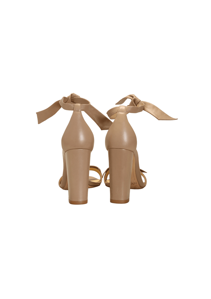 CLARITA BLOCK 90 LEATHER SANDALS 35