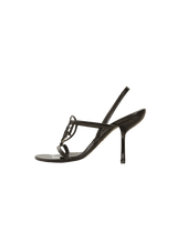 LEATHER SLINGBACK SANDALS 36