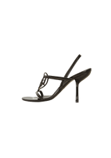 LEATHER SLINGBACK SANDALS 36