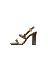 DAMIER SAUVAGE FLORAL SANDALS 35.5