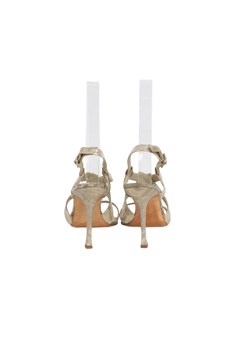 METALLIC SANDALS  38.5