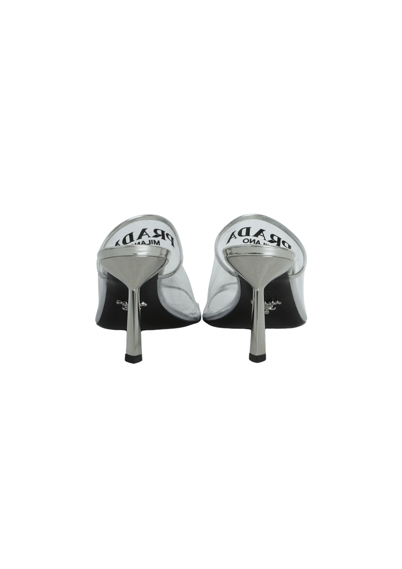 PLEXIGLASS LOGO SANDALS 36