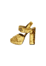 VELVET SANDALS 37.5