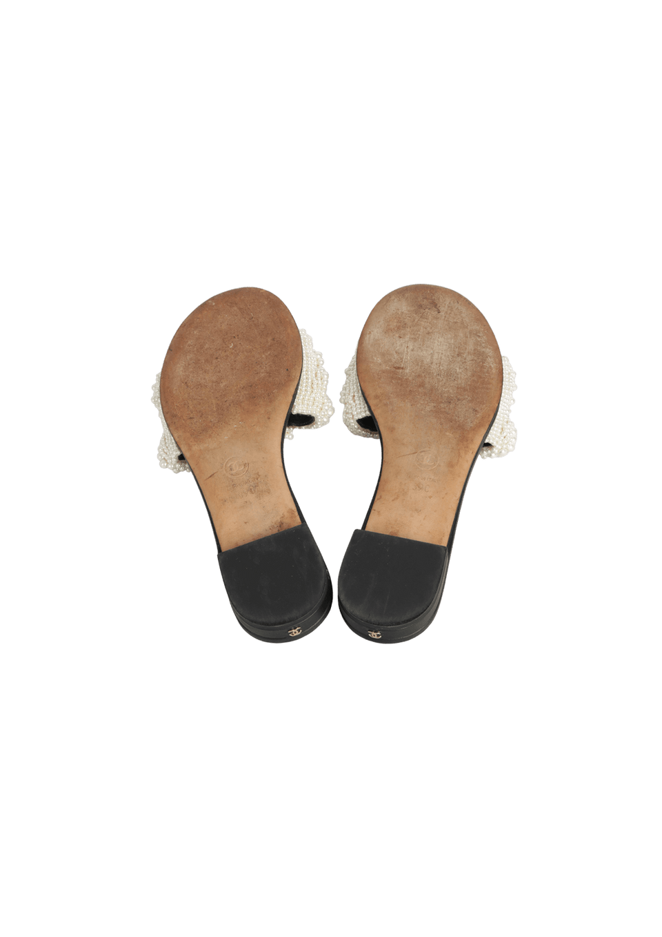 CALFSKIN PEARL CORD CC SLIDES 38