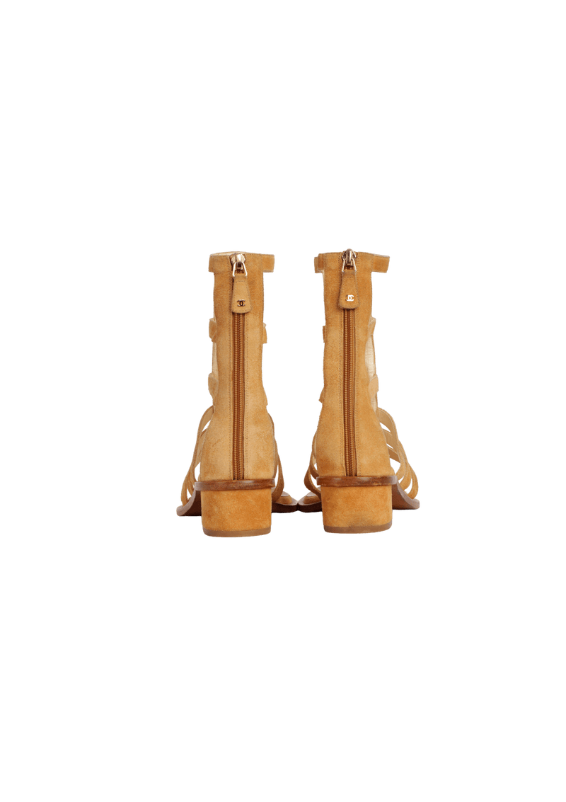 SUEDE GLADIATOR SANDALS 38