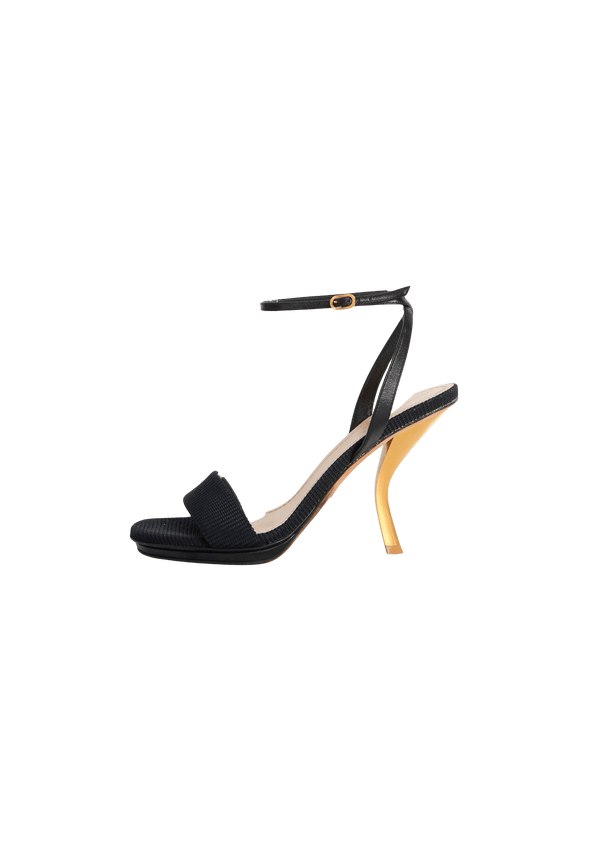 METALLIC SANDALS 37.5