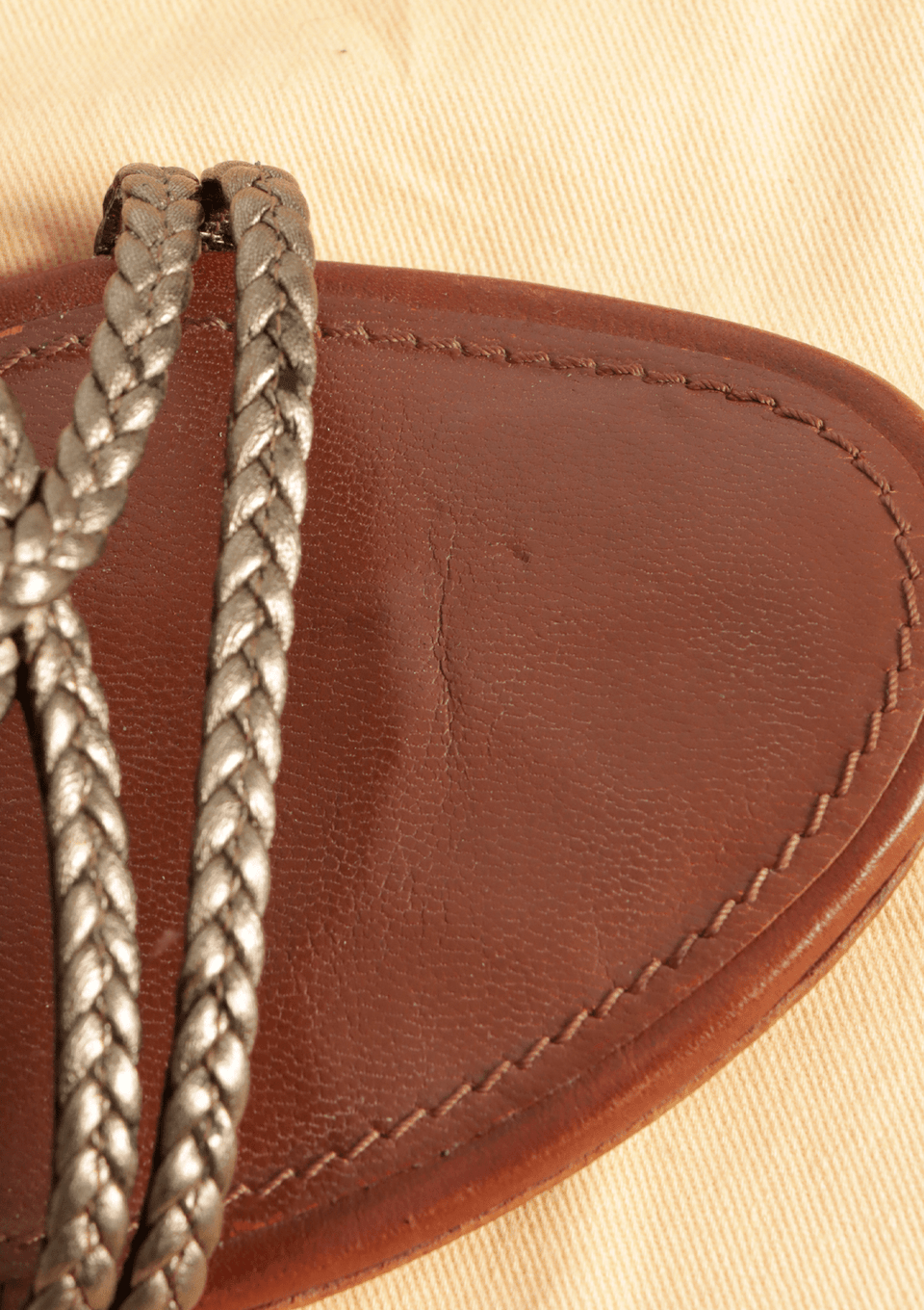 BRAIDED KILIM WEDGE SANDALS 38