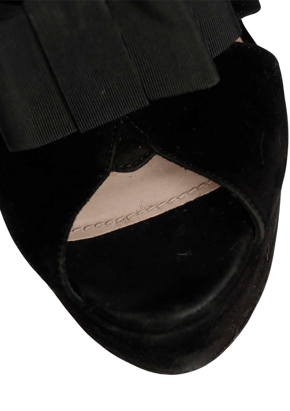 SUEDE BOW SANDALS 37.5