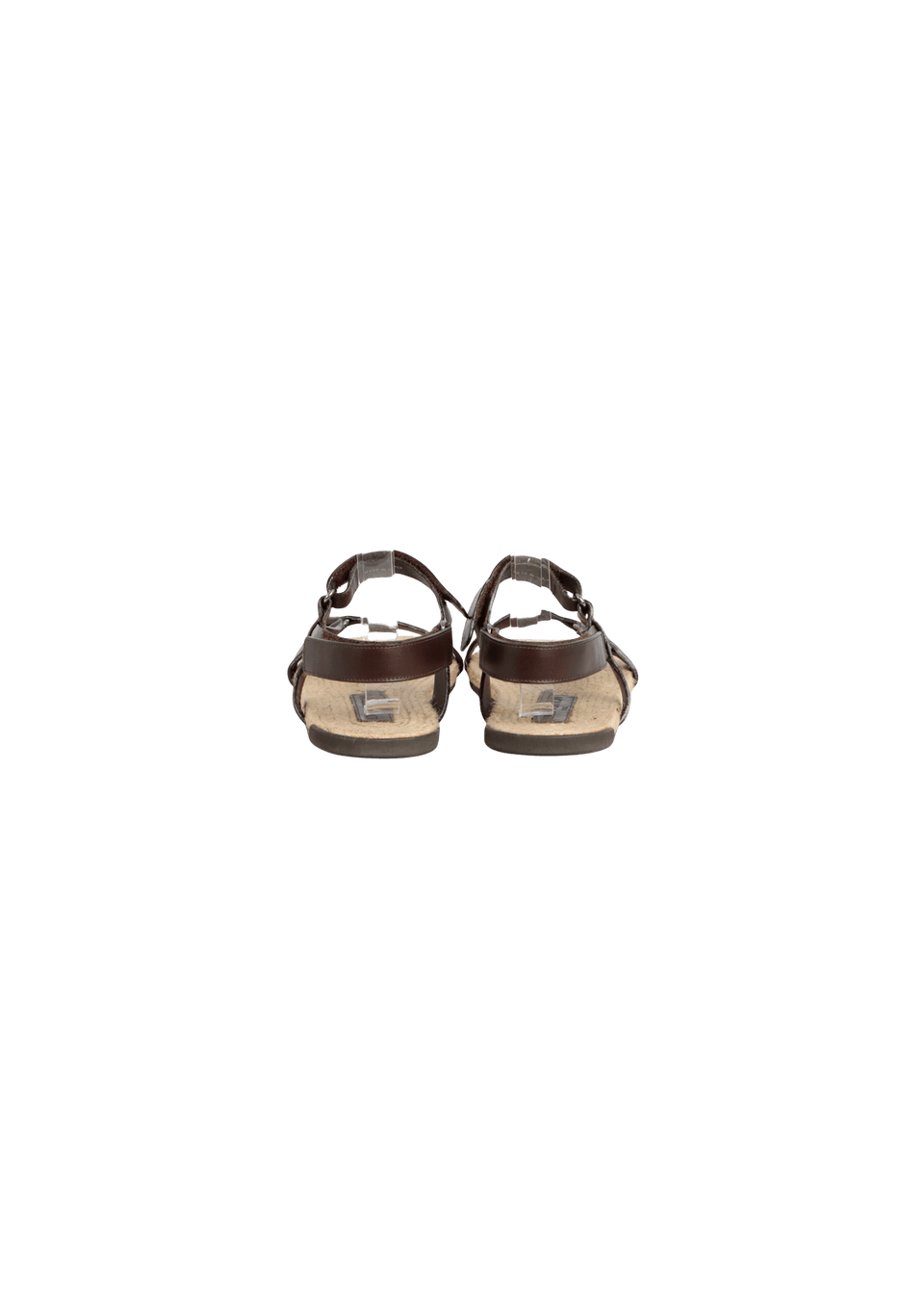 LEATHER FLAT SANDALS 42.5