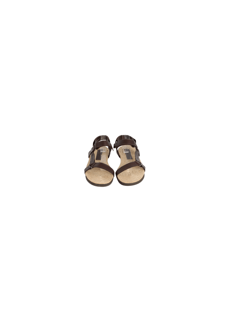 LEATHER FLAT SANDALS 42.5