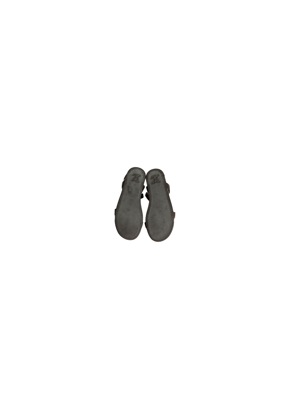 LEATHER FLAT SANDALS 42.5