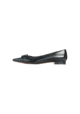 PYTHON BOW BALLET FLATS 38