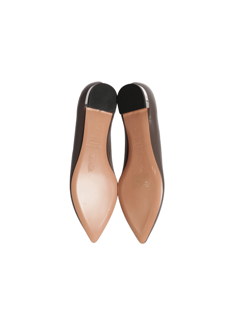 LEATHER BALLET FLATS  34