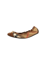 NOVA CHECK BALLET FLATS 36