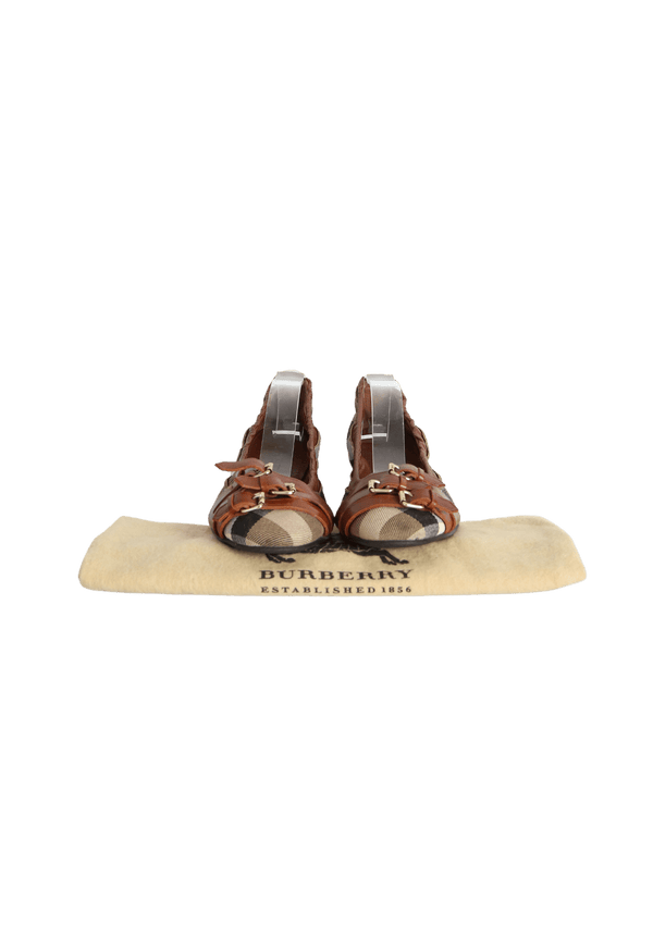 NOVA CHECK BALLET FLATS 36