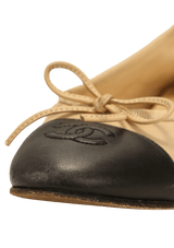 CC CAP TOE BALLET FLATS 36