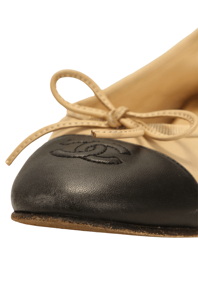 CC CAP TOE BALLET FLATS 36