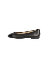 CC CAP-TOE LEATHER BALLET FLATS  38