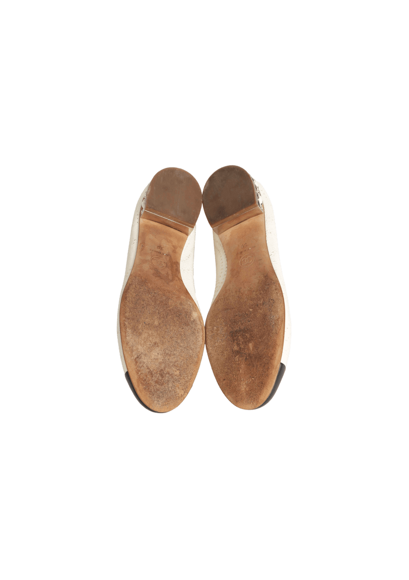 INTERLOCKING CC LOGO BALLET FLATS 36