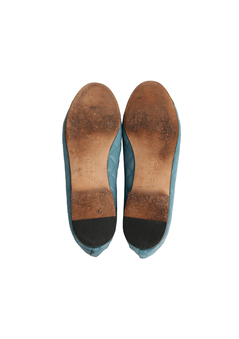 INTERLOCKING CC LOGO BALLET FLATS 39