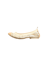 SEQUIN CAP TOE BALLET FLATS 35.5