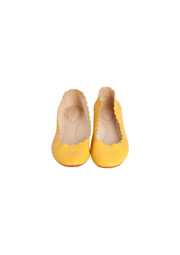 LEATHER BALLET FLATS 34