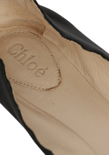 LEATHER BALLET FLATS 34