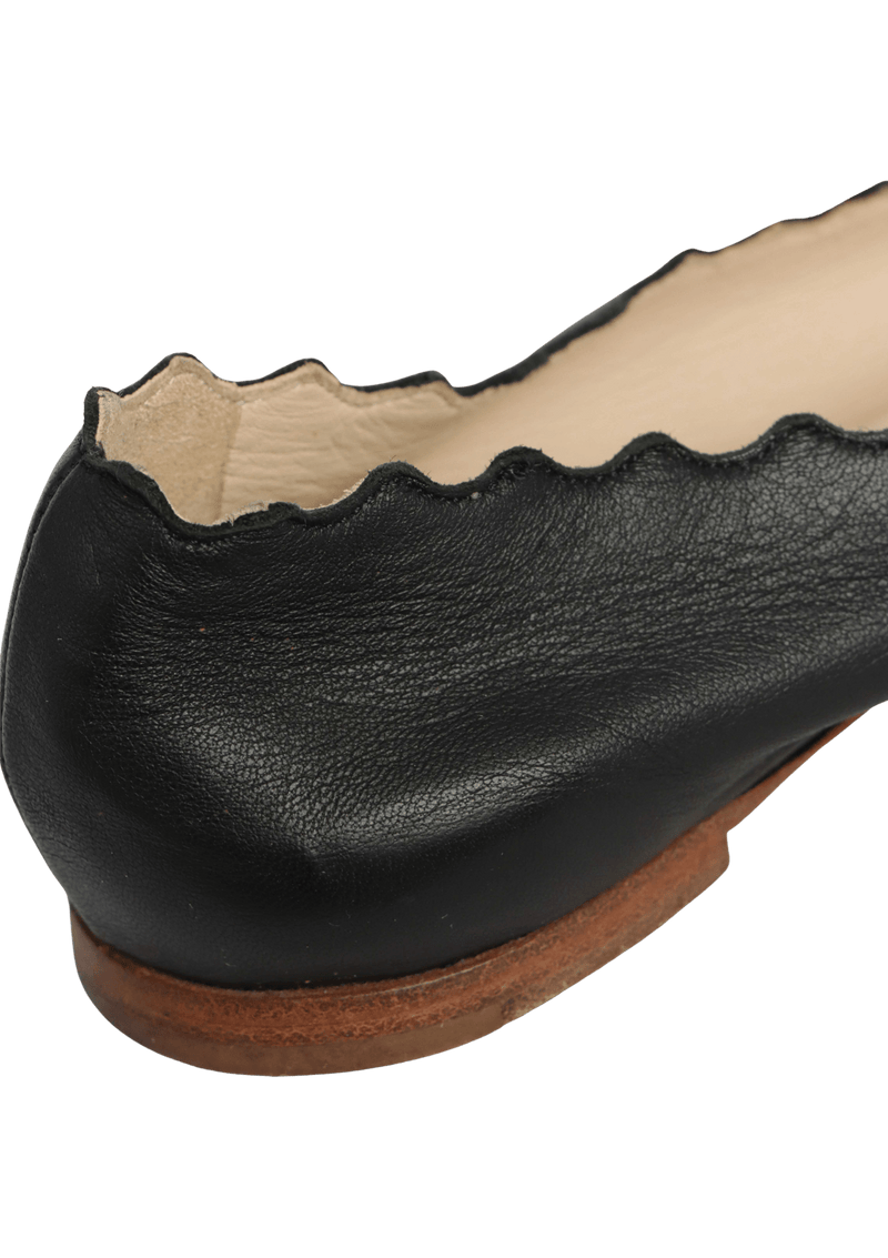 LEATHER BALLET FLATS 34