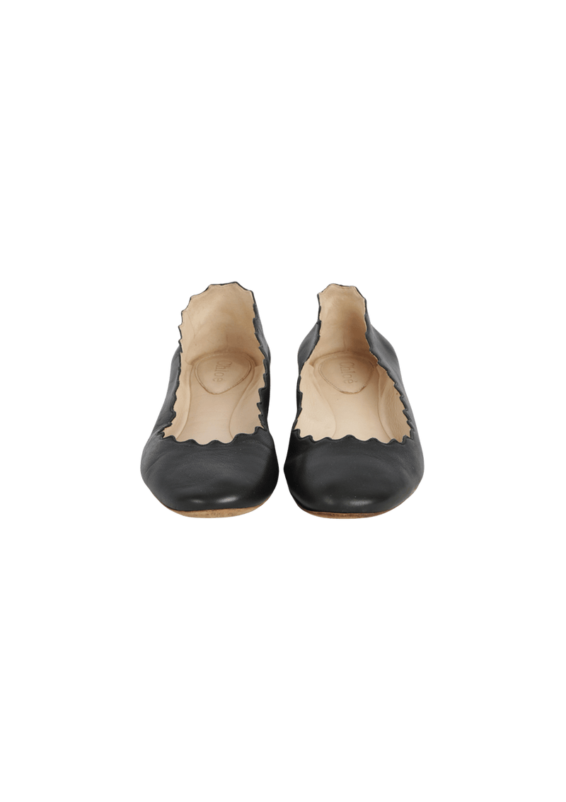 LEATHER BALLET FLATS 34