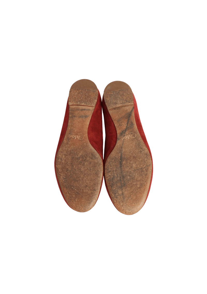 SUEDE BALLET FLATS 34