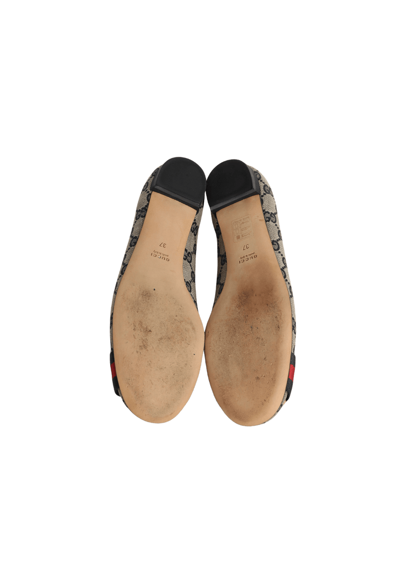 GG CANVAS BALLET FLATS 36