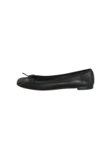 INTERLOCKING LEATHER BALLET FLATS 36