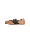 LEATHER BUCKLE BALLET FLATS 39