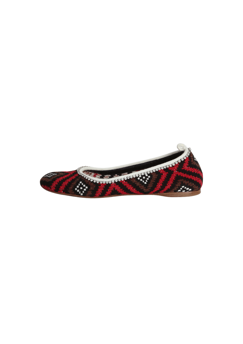 PRINTED BALLET FLATS 38.5