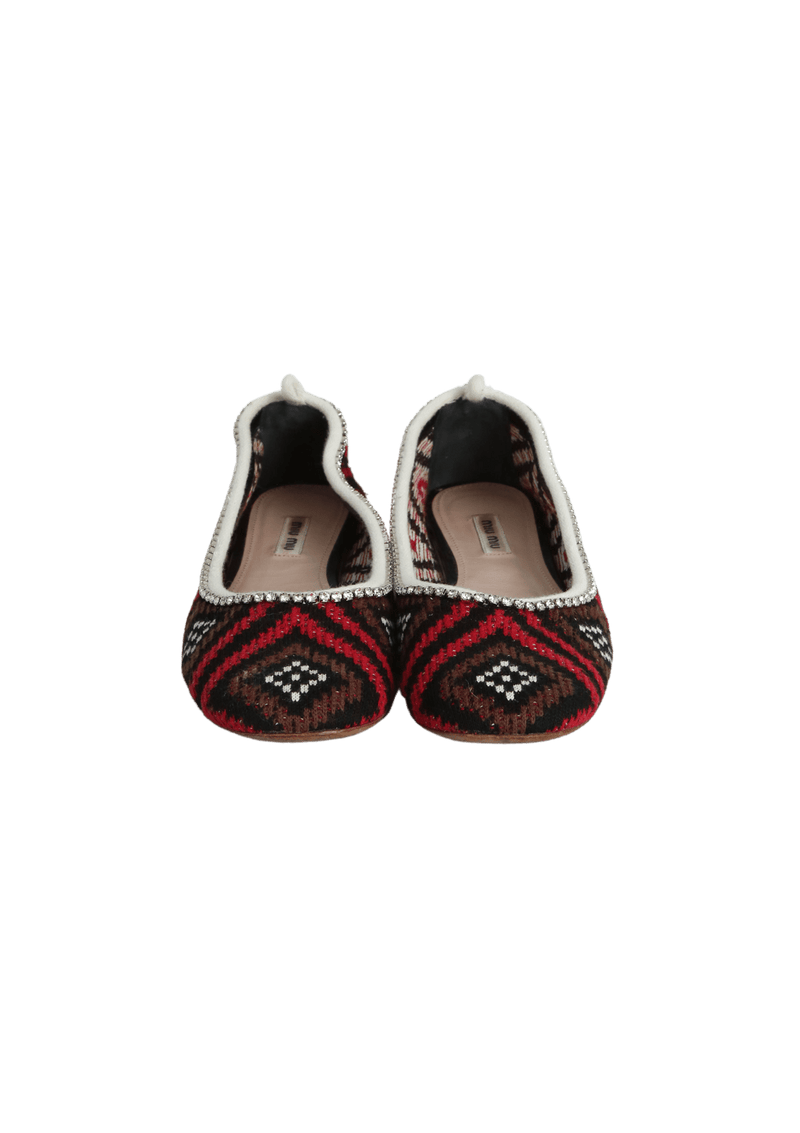 PRINTED BALLET FLATS 38.5