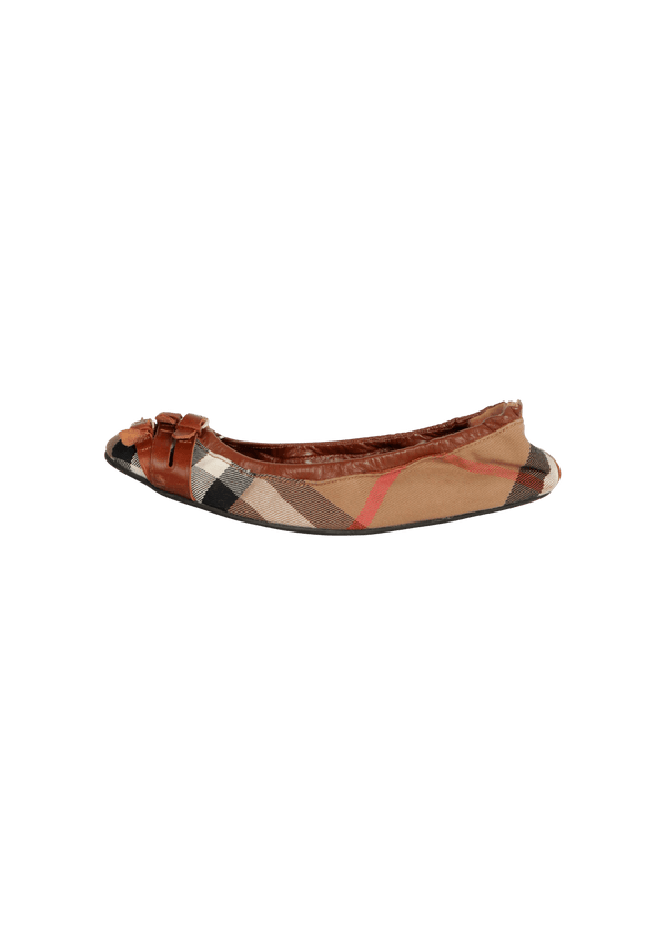 NOVA CHECK BALLET FLATS 36