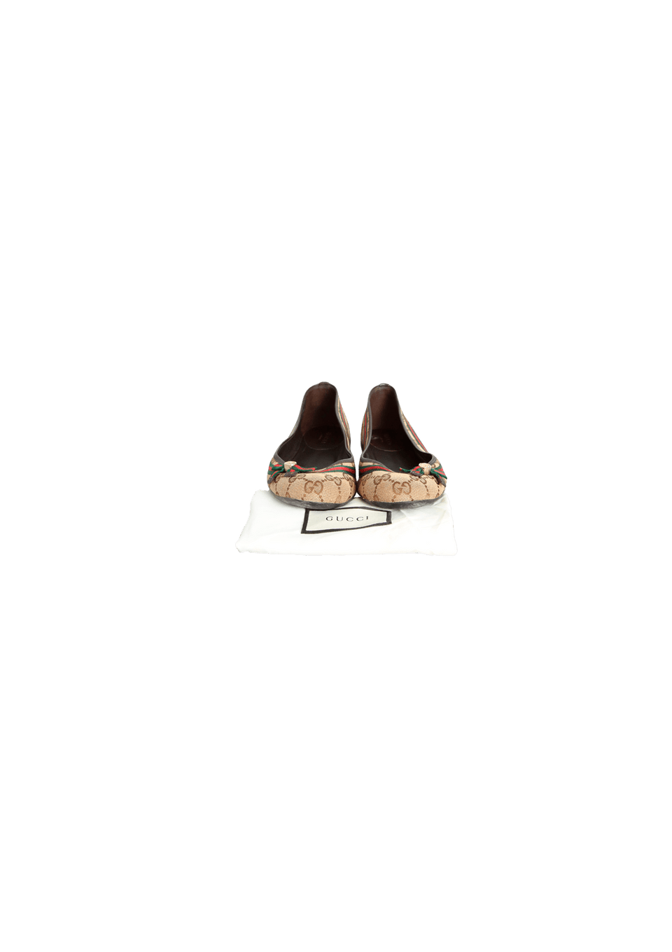 GG CANVAS BALLET FLATS 35.5