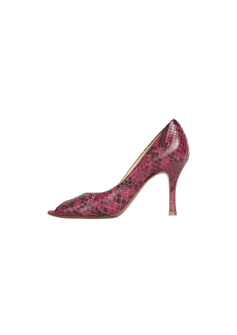 SNAKESKIN PEEP TOE  36