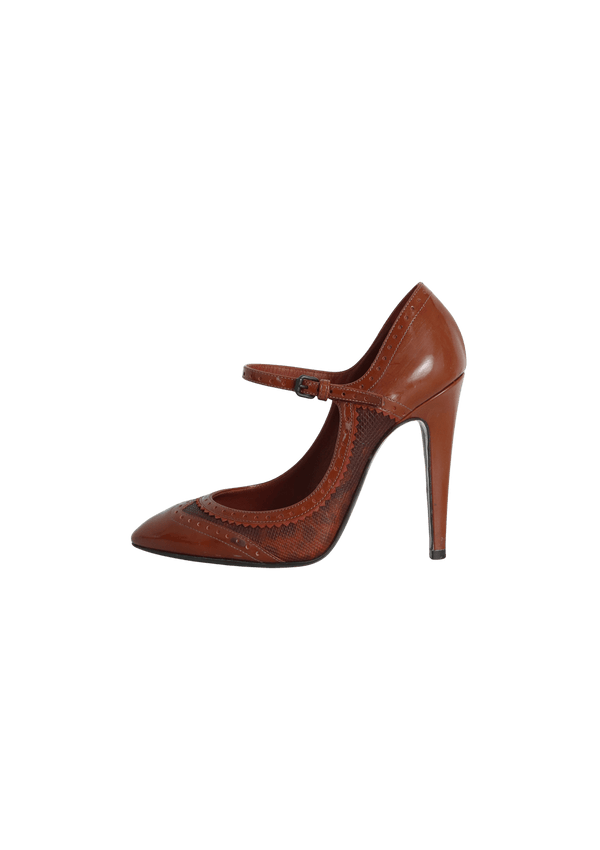 KARUNG SKIN MARY JANE PUMPS 35.5